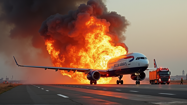 Gatwick Drama: British Airways Plane Ablaze After Pilot Error